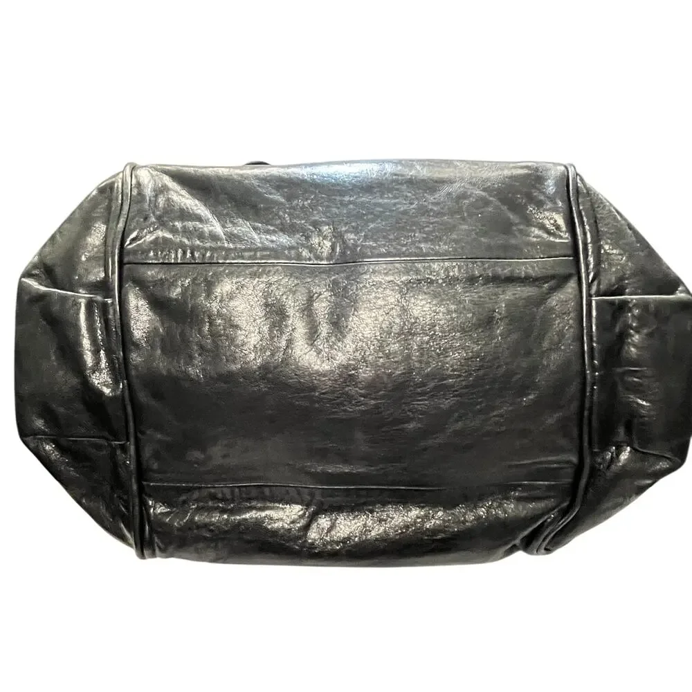 Chloe Ethel Black and Gold Lambskin Satchel - Picture 3 of 11